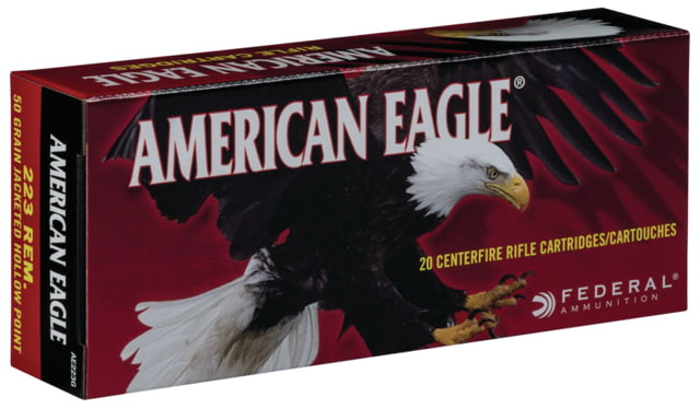 Federal Premium JACKETED HOLLOW POinT .223 50 Grain Jacketed Hollow Point Centerfire Rifle Ammo 20 Rounds