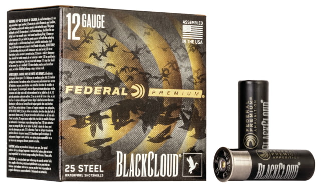 Federal Premium Black Cloud FS Steel 12 Gauge 1 1/4oz 3in Shotgun Ammo 2 Shot 25 Rounds PWBX142