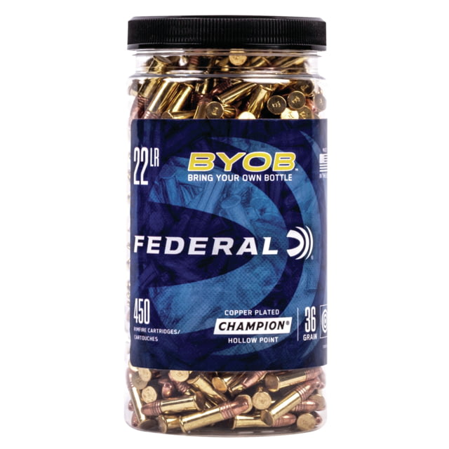 eral Premium BYOB .22 Long Rifle 36 Grain Copper Plated Hollow Point Rimfire 450 Rounds Ammo