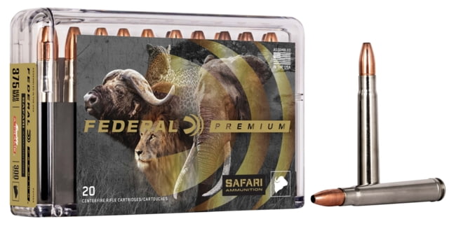 eral Premium CAPE-SHOK .375 H&H Magnum 300 Grain Swift A-Frame Centerfire Rifle 20 Rounds Ammo