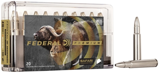 Federal Premium CAPE-SHOK .416 Rigby 400 Grain Trophy Bonded Bear Claw Centerfire Rifle Ammo 20 Rounds eral Premium CAPE-SHOK .416 Rigby 400 Grain Trophy Bonded Bear Claw Centerfire Rifle 20 Rounds Ammo