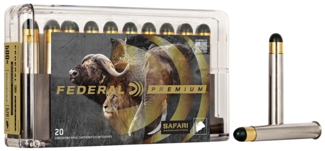 eral Premium CAPE-SHOK .500 Nitro Express 570 Grain Woodleigh Hydro Solid Centerfire Rifle 20 Rounds Ammo