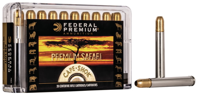 Federal Premium CAPE-SHOK .458 Lott 500 Grain Trophy Bonded Sledgehammer Solid Centerfire Rifle Ammo 20 Rounds eral Premium CAPE-SHOK .458 Lott 500 Grain Trophy Bonded Sledgehammer Solid Centerfire Rifle 20 Rounds Ammo