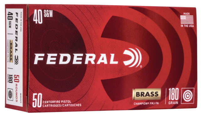 eral Premium Brass Centerfire .40 S&W 180 Grain Full Metal Jacket Brass Centerfire Pistol 50 Rounds Ammo