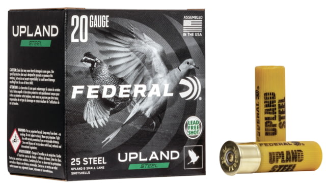 Federal Premium Upland Steel 20 Gauge 7/8oz 2 3/4'' Shotgun Ammo 7.5 25 Rounds USH20 7.5