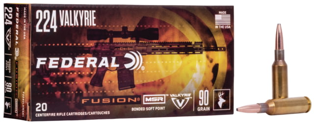 eral Fusion .224 Valkyrie 90 Grain Soft Point Centerfire Rifle 20 Rounds Ammo