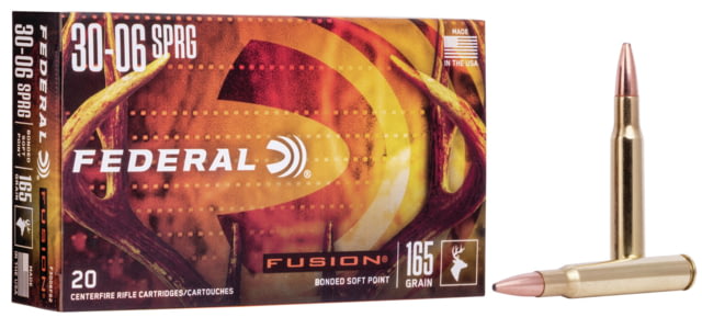 Federal Fusion Springfield 165 Grain Soft Point Centerfire Rifle Ammo 20 Rounds