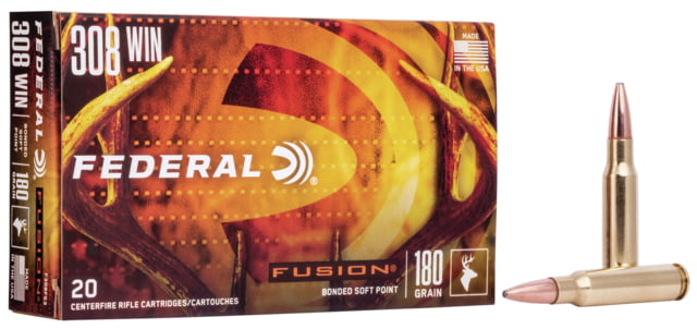 eral Fusion .308 Winchester 180 Grain Soft Point Centerfire Rifle 20 Rounds Ammo