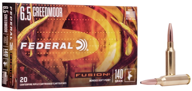 eral Fusion 6.5 Creedmoor 140 Grain Soft Point Centerfire Rifle 20 Rounds Ammo