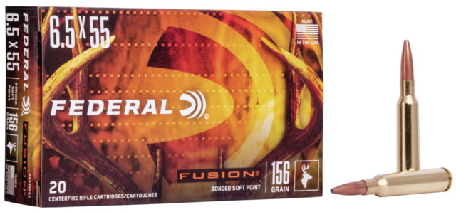 Federal Premium FUSION Swedish 156 Grain Fusion Soft Point Centerfire Rifle Ammo 20 Rounds