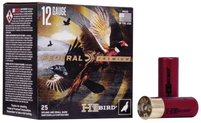 eral Premium Hi-Bird 12 Gauge 1 1/4oz 2 3/4in Shotgun 6 Shot 25 Rounds HVF12H Ammo