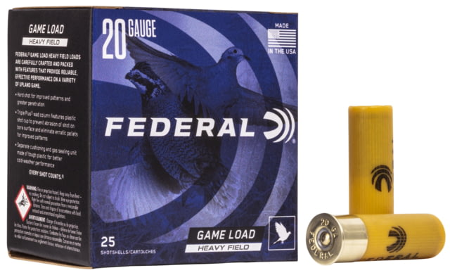 eral Premium Upland Heavy Field 20 Gauge 2 1/2oz 2 3/4in Shotgun 7.5 Shot 25 Rounds H202 7.5 Ammo