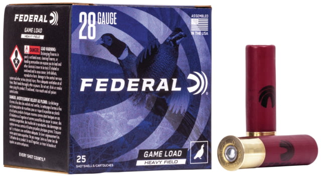 eral Premium Game Load Upland Hi-Brass 28 Gauge 1oz 2 3/4in Shotgun 7.5 Shot 25 Roun H289 7.5 Ammo