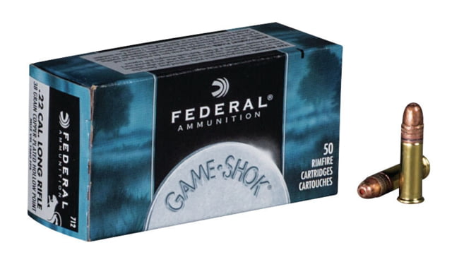 eral Premium Small Game .22 Long Rifle 38 Grain Jacketed Hollow Point Rimfire 50 Rounds Ammo