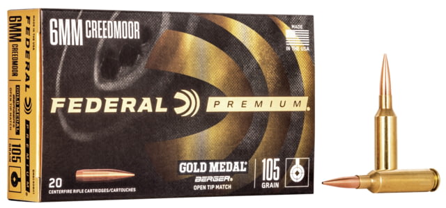 eral Premium BERGER HYBRID BTHP 6mm Creedmoor 105 Grain Berger Hybrid Centerfire Rifle 20 Rounds Ammo