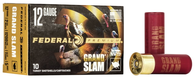 US Federal Premium Grand Slam 12 Gauge 1 1/2oz 2 3/4'' Shotgun Ammo, 5 Shot, 10 Rounds, PFCX156F 5 Tech Data