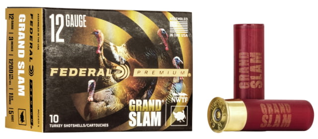 Federal Premium Grand Slam 12 Gauge 1 3/4oz 3in Shotgun Ammo 5 Shot 10 Rounds PFCX157F eral Premium Grand Slam 12 Gauge 1 3/4oz 3in Shotgun 5 Shot 10 Rounds PFCX157F Ammo