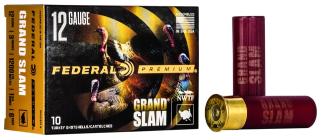 Federal Premium Grand Slam 12 Gauge 1 3/4oz 3in Shotgun Ammo 6 Shot 10 Rounds PFCX157F eral Premium Grand Slam 12 Gauge 1 3/4oz 3in Shotgun 6 Shot 10 Rounds PFCX157F Ammo