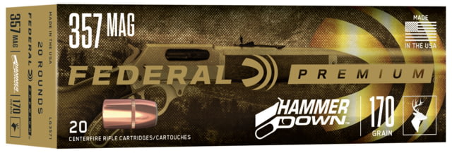 eral Premium .357 Magnum 170 Grain Bonded Hollow Point Brass Centerfire Pistol 20 Rounds Ammo