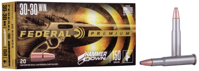 eral Premium HAMMER DOWN .30-30 Winchester 150 Grain Bonded Soft Point Centerfire Rifle 20 Rounds Ammo