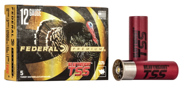 Federal Premium Heavyweight TSS 12 Gauge 1 3/4 oz Heavyweight TSS Centerfire Shotgun Ammo, 7 Shot, 5 Rounds, 7, PTSSX193F 7