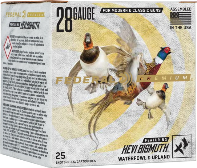 Federal Premium HEVI-Bismuth 28 Gauge 3/4oz 2 3/4in Shotgun Ammo 3 Shot 25 Rounds PHBX289 - Federal