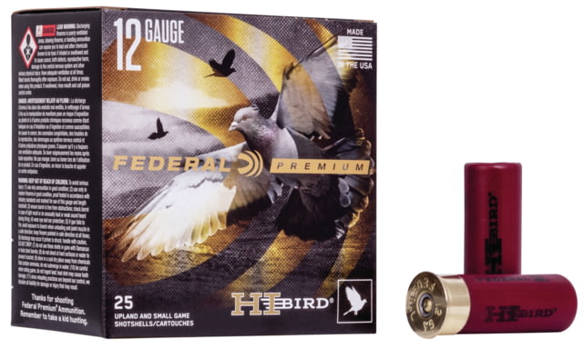 Federal Premium Hi-Bird 12 Gauge 1 1/8oz 2 3/4in Shotgun Ammo 7.5 Shot 25 Rounds HVF12 7.5 eral Premium Hi-Bird 12 Gauge 1 1/8oz 2 3/4in Shotgun 7.5 Shot 25 Rounds HVF12 7.5 Ammo