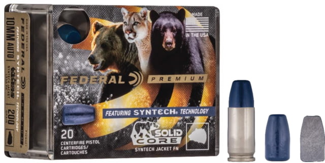 eral Premium .40 S&W 200 Grain Syntech Jacket Solid Core Brass Centerfire Pistol 20 Rounds Ammo