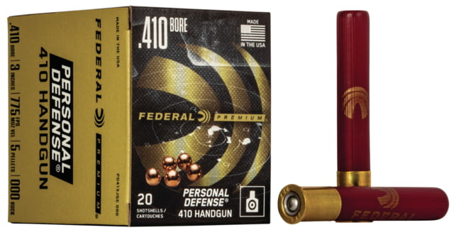 eral Premium Personal Defense .410 Gauge 5 Pellet 3in Buckshot Shotgun #000 20 Rounds PD413JGE 000 Ammo