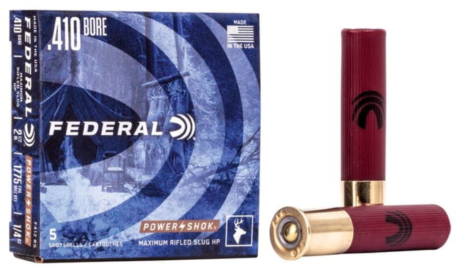Federal Premium Power Shok 410 Bore 1/4 oz Power Shok Rifled Slug Centerfire Shotgun Ammo 250 Round - Federal Ammo