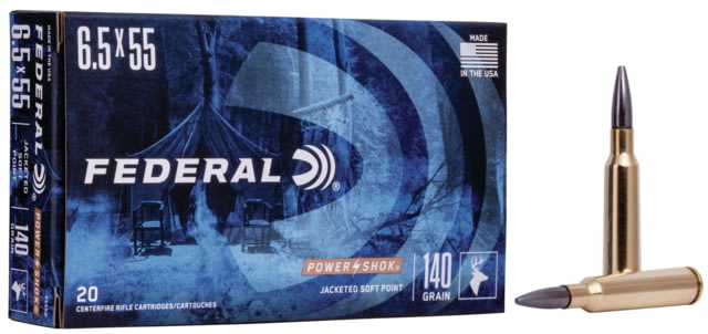 Federal PowerShok 6.5X55 Swedish 140gr SP (20/Box) 6555B - Federal Ammo