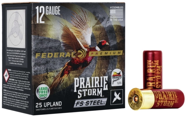 Federal Premium Prairie Storm 12 Gauge 1 1/8oz 2.75in Centerfire Shotgun Shot Ammo #4 25 Rounds PFSX147FS eral Premium Prairie Storm 12 Gauge 1 1/8oz 2.75in Centerfire Shotgun Shot #4 25 Rounds PFSX147FS Ammo