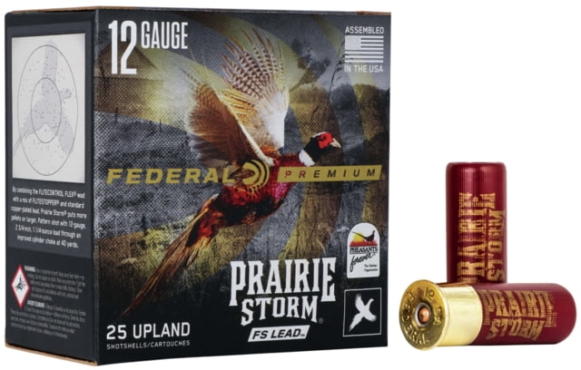 Federal Premium Prairie Storm 12 Gauge 2.75in #6 Shot 1 1/4oz 1500 ft/s Centerfire Shotgun Shot Ammo 25 Rounds PFX154FS
