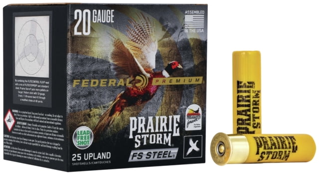 Federal Premium Prairie Storm 20 Gauge 3in #4 Shot 7/8oz 1500 ft/s Centerfire Shotgun Shot Ammo 25 Rounds PFSX207FS