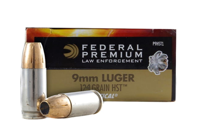 eral Premium Personal Defense HST 9mm Luger 124 Grain Jacketed Hollow Point Nickel Plated Brass Cased Centerfire Pistol 1000 Rounds Ammo