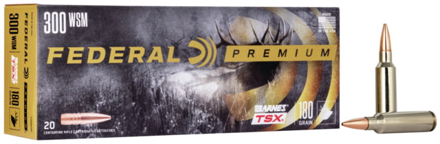 Federal Premium Barnes TSX .300 Winchester Short Magnum 180 Grain Barnes Triple-Shock X Centerfire Rifle Ammo 20 Rounds