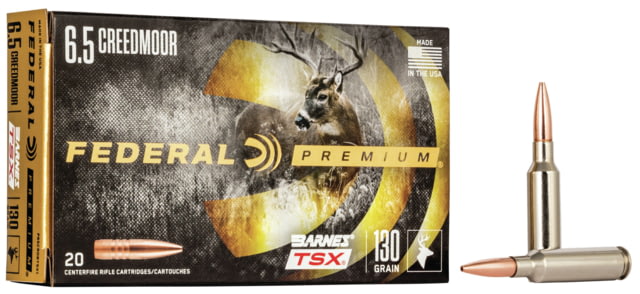 Federal Premium BARNES TSX 6.5 Creedmoor 130 Grain Barnes Triple-Shock X Centerfire Rifle Ammo 20 Rounds eral Premium BARNES TSX 6.5 Creedmoor 130 Grain Barnes Triple-Shock X Centerfire Rifle 20 Rounds Ammo