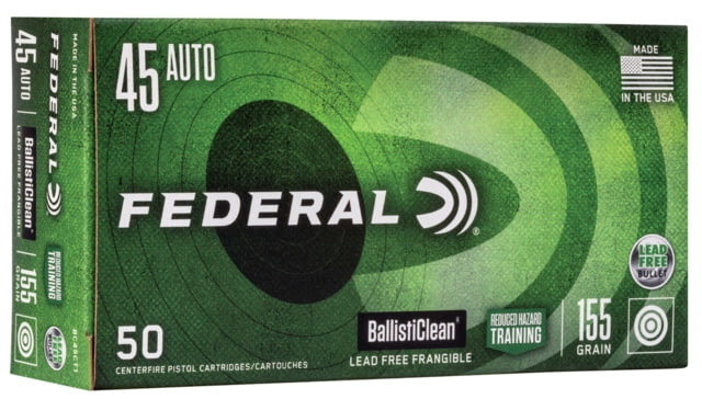 eral Premium Lawman RHT .45 ACP 155 Grain Frangible Brass Cased Centerfire Pistol 50 Rounds Ammo