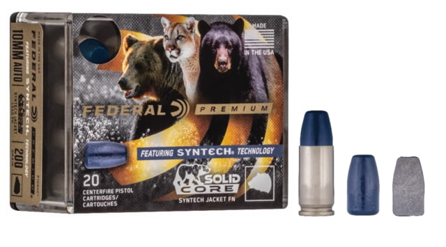 eral Premium .357 Magnum 180 Grain Syntech Jacket Solid Core Brass Centerfire Pistol 20 Rounds Ammo