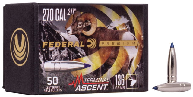 Federal .277 Rifle Bullet 136 Grain Terminal Ascent 50 Bullets