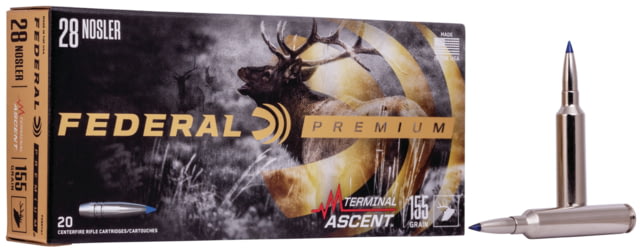 eral Premium TERMINAL ASCENT .28 Nosler 155 Grain Terminal Ascent Centerfire Rifle 20 Rounds Ammo
