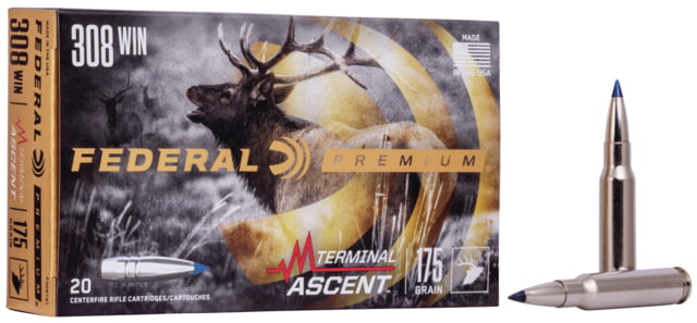 eral Premium .308 Win 175 Grain Terminal Ascent Centerfire Rifle 20 Rounds Ammo
