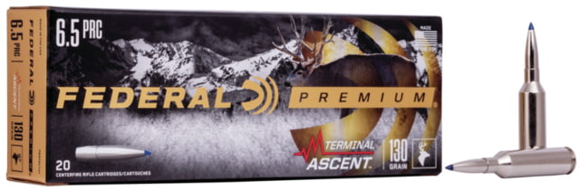 Federal Premium TERMinAL ASCENT 6.5 PRC 130 Grain Terminal Ascent Centerfire Rifle Ammo 20 Rounds eral Premium TERMinAL ASCENT 6.5 PRC 130 Grain Terminal Ascent Centerfire Rifle 20 Rounds Ammo
