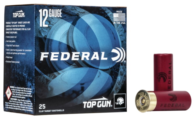 eral Premium Top Gun 12 Gauge 1-1/8oz 2 3/4 In Size 8 3DE Centerfire Shotgun 25 Rounds TG12 Ammo