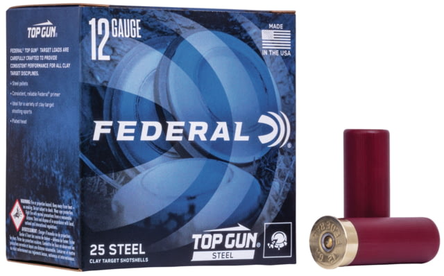 eral Premium Top Gun 12 Gauge 1 1/8oz Steel Centerfire Shotgun 7 Shot 25 Rounds TG147 Ammo