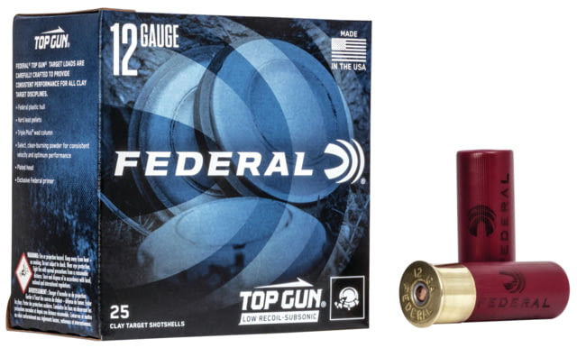 eral Premium Top Gun 12 Gauge 1 1/8oz Subsonic Centerfire Shotgun 7.5 Shot 25 Rounds TGM123 7.5 Ammo