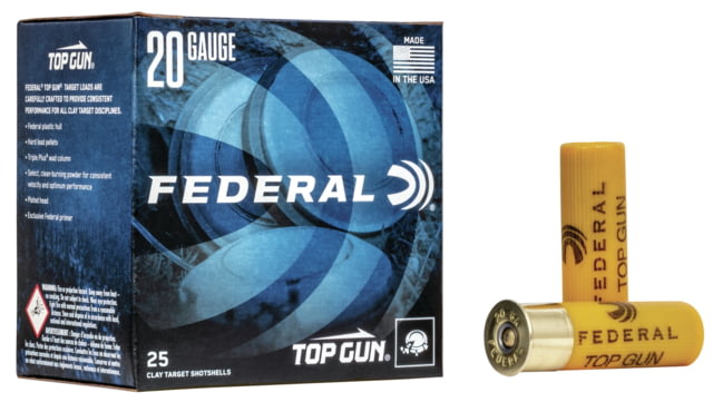 eral Premium Top Gun 20 Gauge 7/8oz Centerfire Shotgun 9 Shot 25 Rounds TG20 Ammo