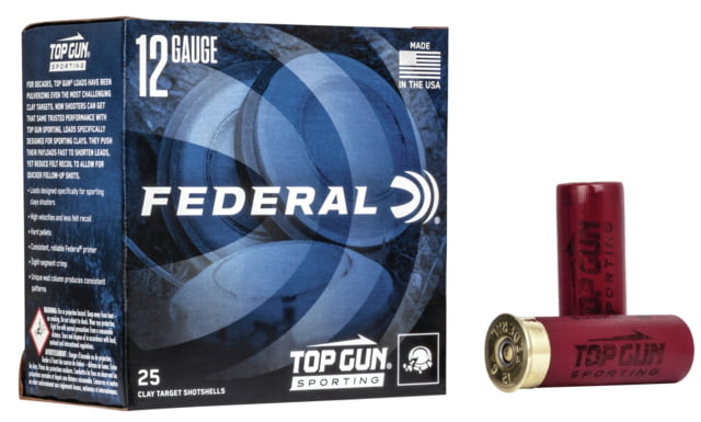eral Premium Top Gun 12 Gauge 1oz Sporting Centerfire Shotgun 1250 FPS 8 Shot 25 Rounds TGS128 Ammo