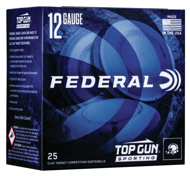 eral Premium Top Gun 12 Gauge 1oz Sporting Centerfire Shotgun 1300 FPS 8 Shot 25 Rounds TGSH12 Ammo