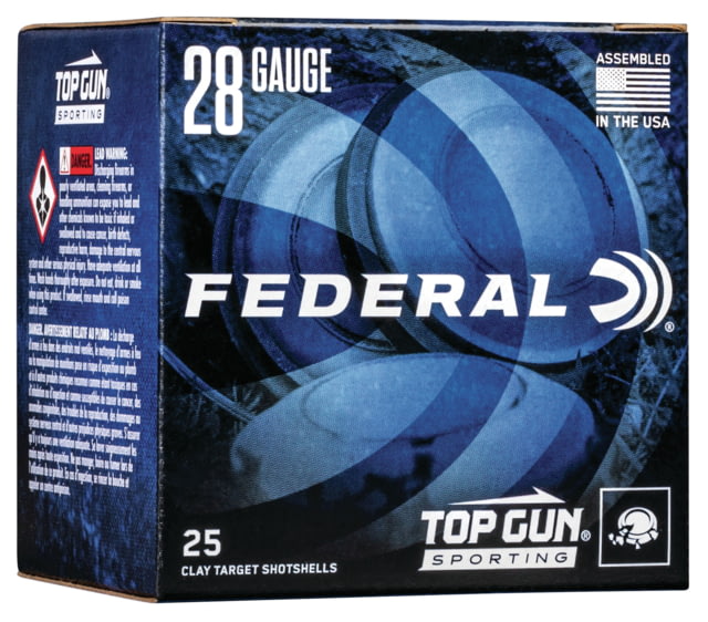 Federal Premium Top Gun 28 Gauge 3/4oz Top Gun Sporting Centerfire Shotgun Ammo 8 Shot 25 Rounds TGS2821 eral Premium Top Gun 28 Gauge 3/4oz Top Gun Sporting Centerfire Shotgun 8 Shot 25 Rounds TGS2821 Ammo